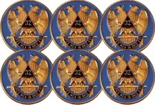 Masonic 32nd Degree Car Auto Emblem - Six Pack (Light Blue SRA-1-6) picture