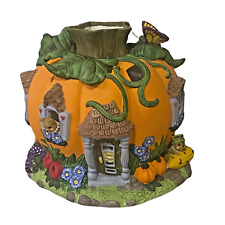 Partylite Harvest Pumpkin Tealight House Halloween Candle Holder Retired P7316 picture