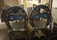 Handmade Horseshoe Owl Bookends Farmhouse Country Custom  picture
