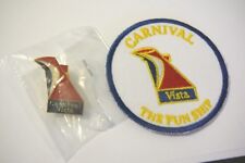 CARNIVAL CRUISE LINES VISTA LAPEL HAT PIN AND IRON ON PATCH picture