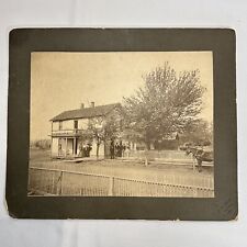 Antique Photo Early 1900s Hotel Portrait Outside Home Horse People Missouri picture