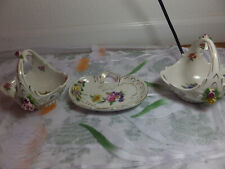 Unique Dresden porcelain plate and two flower baskets picture