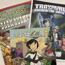Graphic Novels Lot Of 3 Simpson, Zita Space Girl, & Trayaurus Paperbacks picture