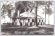 Real Photo Postcard~Knoer Lodge Methodist Camp~Clear Lake Iowa~PM 1951~RPPC picture