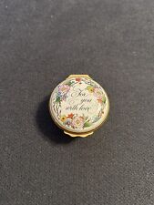 VINTAGE HALCYON DAYS ENAMEL BOX “FOR YOU WITH LOVE” picture