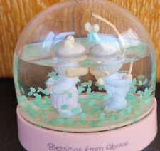Precious Moments Blessings from Above Snow Globe Kissing Couple Pink Plastic picture