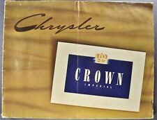 1941 Chrysler Crown Imperial Large Catalog Sedan Limousine Original 41 picture
