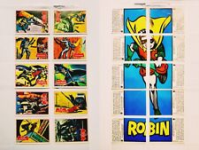 1966 TOPPS BATMAN (1989 reissue) RED BAT 10 Cards ROBIN PUZZLE Freshly Unboxed picture