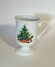 Vintage Papel Christmas Tree Coffee Mug with Pedestal Japan picture