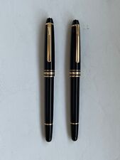 PAIR OF MONTBLANC MEISTERSTUCK BLACK & GOLD ROLLERBALL PEN GERMANY  picture
