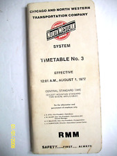 1977 CHICAGO AND NORTH WESTERN Railroad timetable No. 3 picture