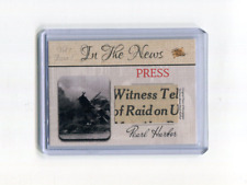 2018 Pieces of the Past Antiquity In the News Press Pearl Harbor Newspaper Relic picture