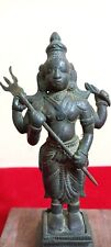 Hindu Lord Shiva Antique Vintage Brass Bronze Sculpture Idol Statue Figurine F38 picture