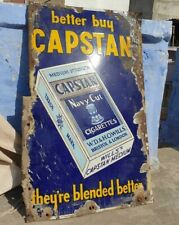 V Rare 1920's Old Vintage Capstan Navy Cut Cigarette Porcelain Enamel Sign Board picture