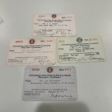 Chicago And Eastern Illinois Railroad Railway Co Ticket Pass Lot 1925 1926 32 22 picture