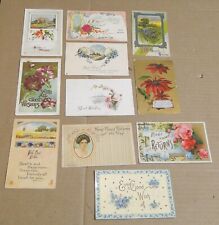 11 1909-1917 Best Wishes/Greetings Postcards, 6 are Embossed picture