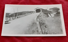 c1950s Photo Post Card NOTRE DAME-DE-LA-PROVIDENCE COVERED BRIDGE Quebec, Canada picture
