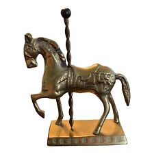 Solid Brass Horse Sculpture Merry Go Round Carousel Fair Ride Vintage Statue  picture