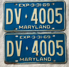 Pair 1957 MARYLAND LICENSE PLATES See My Other Plates picture