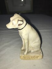 RARE Vintage RCA VICTOR Sitting Dog NIPPER Pedestal CHALK WARE 4
