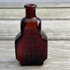 Wheaton Amber Glass Miniature Balsam of Life Bottle Vintage 1970s NO Cork Decor picture