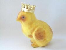 Adorable Realistic Vintage EASTER Flocked CHICK w/Crown picture