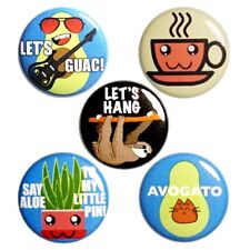 Fridge Magnets Adorable Cute Cheesy Pun Magnets Avocados Coffee 5 Pack 1” MP66-3 picture