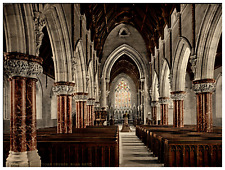 Wales. Rhyl. Bodelwyddan Church (Interior). Vintage Photochrome by P.Z,  picture
