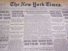 1932 JUNE 8 NEW YORK TIMES - ATLANTIC CITY EXPRESS WRECKED - NT 4015 picture