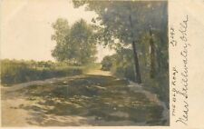 1908 Stillwater Oklahoma Hand Tinted Rural View Old Road postcard 828 picture