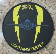 F-35 FLIGHT TEST SQUADRON 461st DEADLY JESTER LIGHTNING TESTER PVC PATCH WOW picture