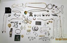 Women's Old Vintage Junk Lot Watches Rings Bracelets Earrings Necklaces Sterling picture