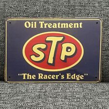STP The Racer's Edge Oil Treatment Tin Sign 8 x 12 picture