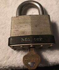 Vintage Master Lock No. 15 Large Hardened Heavy Duty Padlock With Key Works  picture