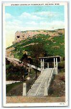 c1920's Stairway Leading Up To Barn Bluff Red Wing Minnesota MN Postcard picture
