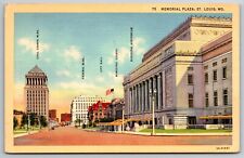 Memorial Plaza Municipal Auditorium Courts St Louis Missouri 1941 Postcard picture