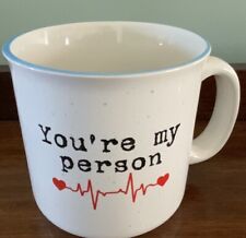 Grey's Anatomy Large White/Light Blue-Coffee, Soup Mug YOU'RE MY PERSON picture