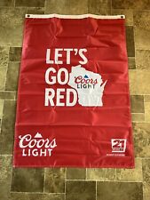Coors Light Beer Wisconsin Badgers College Football Banner Flag Game Room picture