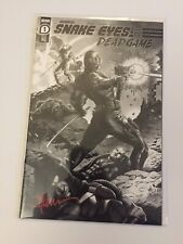 2020 IDW Comics GI Joe Snake Eyes Deadgame B&W Variant #1 Signed by Jamie picture