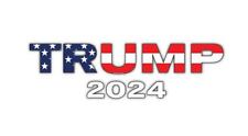 TRUMP 2024 SUPPORT STICKER AMERICAN FLAG Large 24
