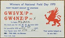 QSL Card  Port Talbot Wales  GW4NZ/P Winners of National Field Day 1970 Postcard picture