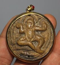 Real Rare Tibet 1500s Old Buddhist Carved Kapala Lama Apron Buddha Statue Amulet picture