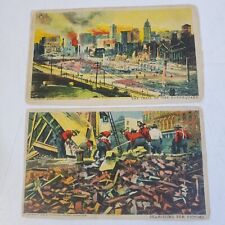 Lot of 2 Antique 1906 San Francisco Post Cards by American Journal Examiner picture