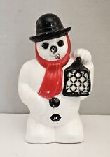 Vintage Paramount Raylite Snowman Hard Plastic Blow Mold/Bank Christmas Lantern picture