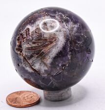 46mm Deep Purple Amethyst Quartz Sphere Polished Natural Crystal Mineral - India picture