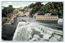 1910 Lower Fall And RR & L Co's Power House Rochester NY, Waterfalls Postcard picture