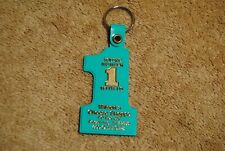 Vintage Wilson’s Cheese Shoppe Shop Key Ring Pinconning MI Number One Teal picture