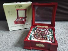Mr Christmas gold label Deluxe animated music box, carousel in the park MINT picture