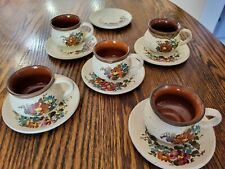 greek coffee cups and saucers set of 5 picture