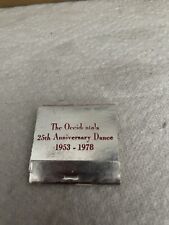 Vintage Matchbook Unused The Occidental’s 25th Anniversary Dance 1953-1978 picture